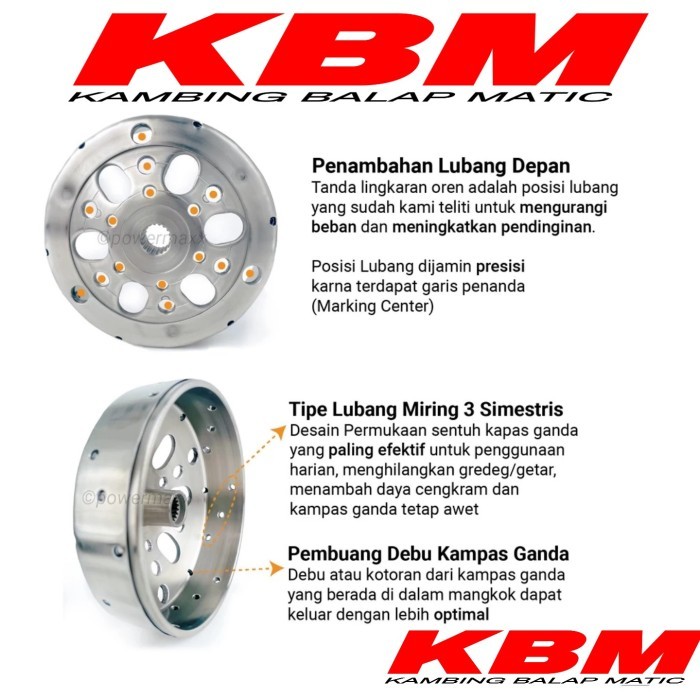 READY BRT PAKET FULL KIRIAN CVT MIO SPORTY SMILE SOUL FINO NOUVO Z 5TL PULLEY SET CUSTOM MANGKOK