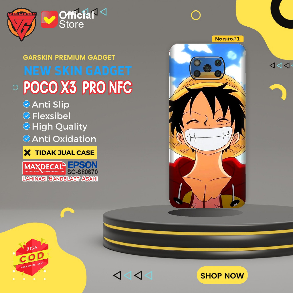 Poco X3 Nfc Garskin/Stiker Case Bisa Custom Motif - 2Pcs