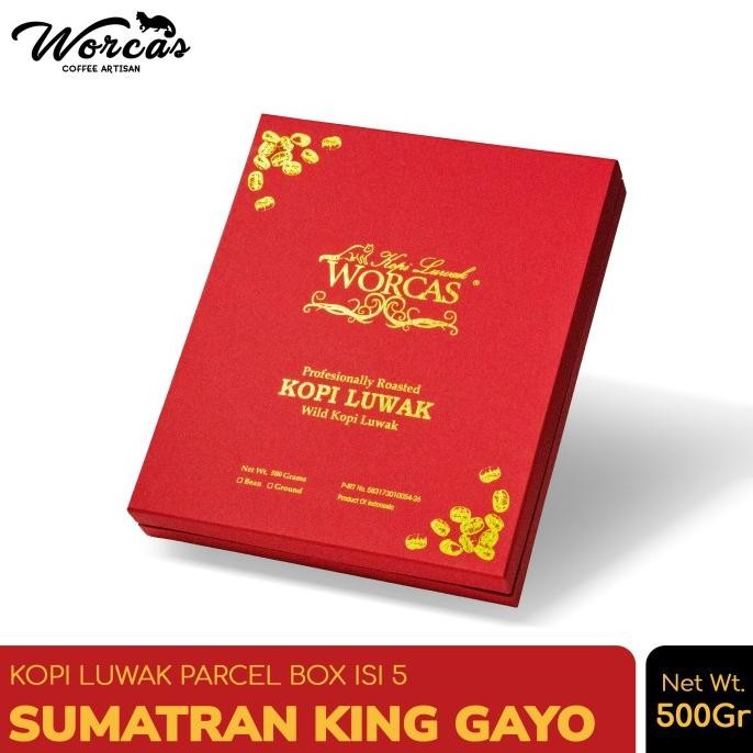 

Worcas Kopi Luwak Liar Paket Isi 5 Sumatran King Gayo - Parcel Box