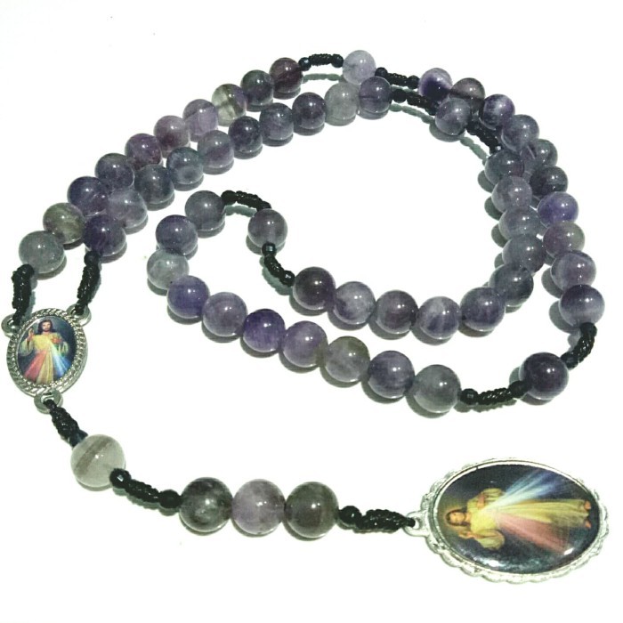 Rosario Batu Alam Kecubung Kerahiman Ilahi