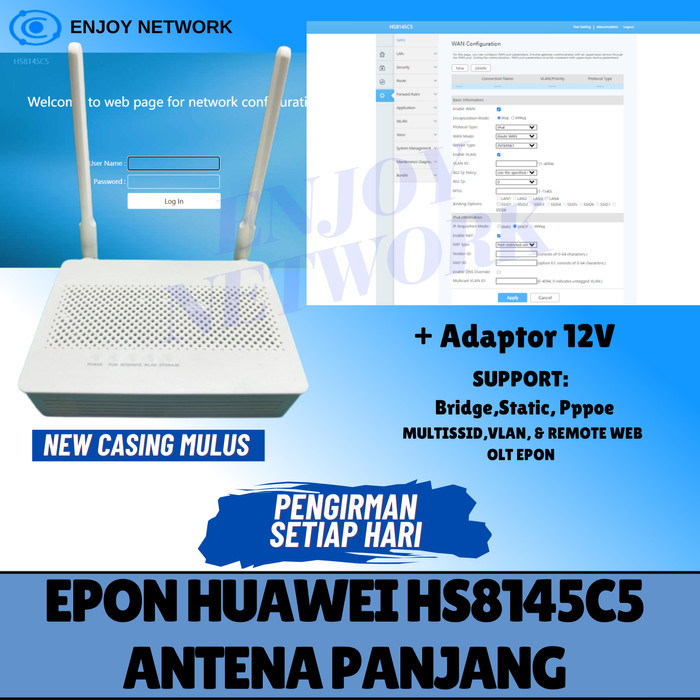 TERBARU Huawei Epon HS8145C5 + Adaptor