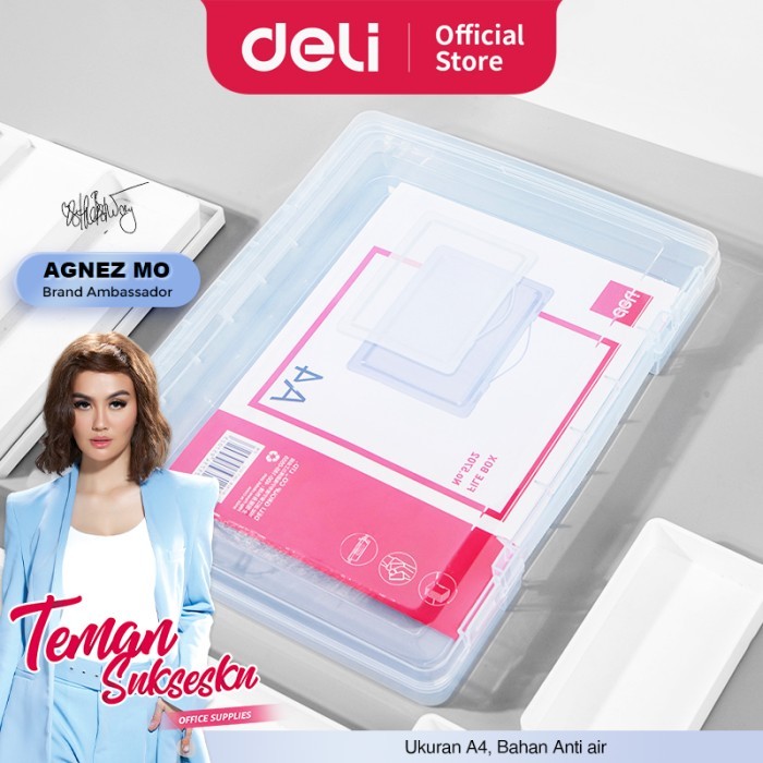 

Deli Box File / Box Penyimpan Kertas File Dokumen Transparant 5702