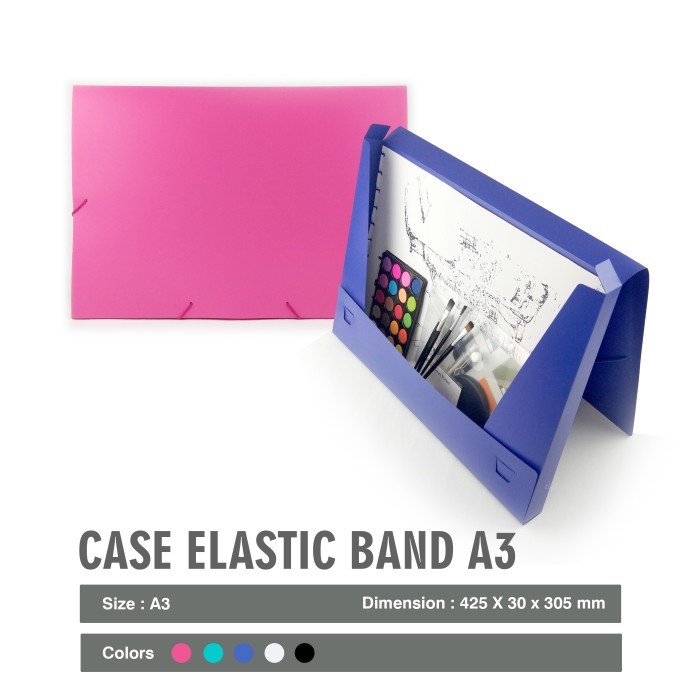 

HOT SALE! Case Elastic Band Document Box File Daiichi DOS A3