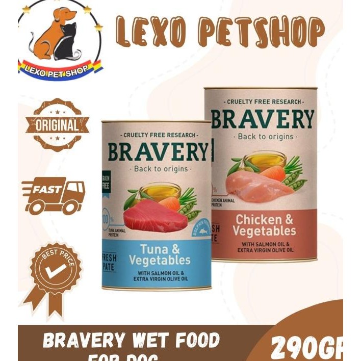Bravery Wet Food For Dogs 290Gr / Makanan Basah Anjing / Wet Food