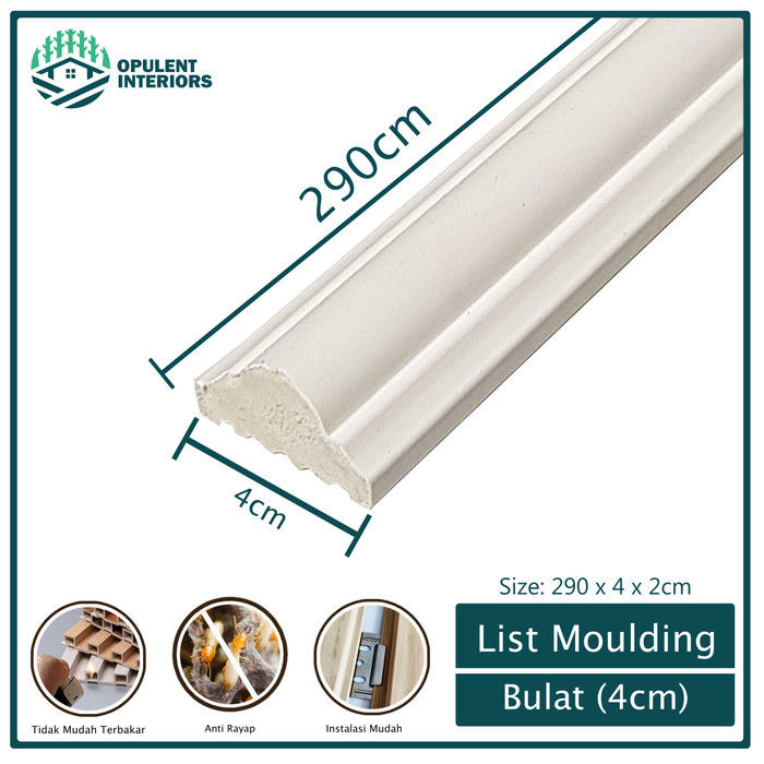 list gypsum biding polos Bulat 4cm (wall moulding) Dekorasi Interior Rumah