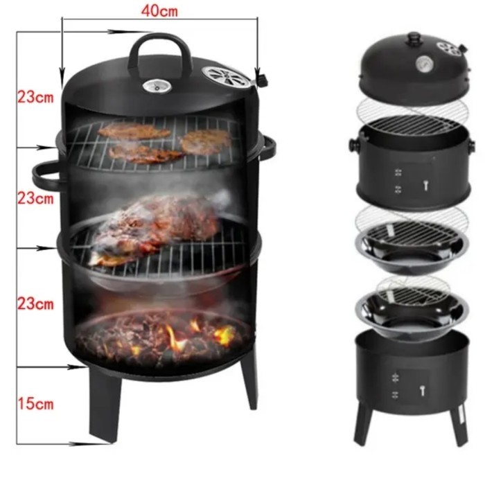 

bbq grill dan smoker 3in1 charcoal bullet grill smoker ,sei sapi