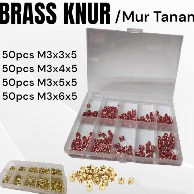 Brass Knur M3 Mur Tanam M3 200Pcs