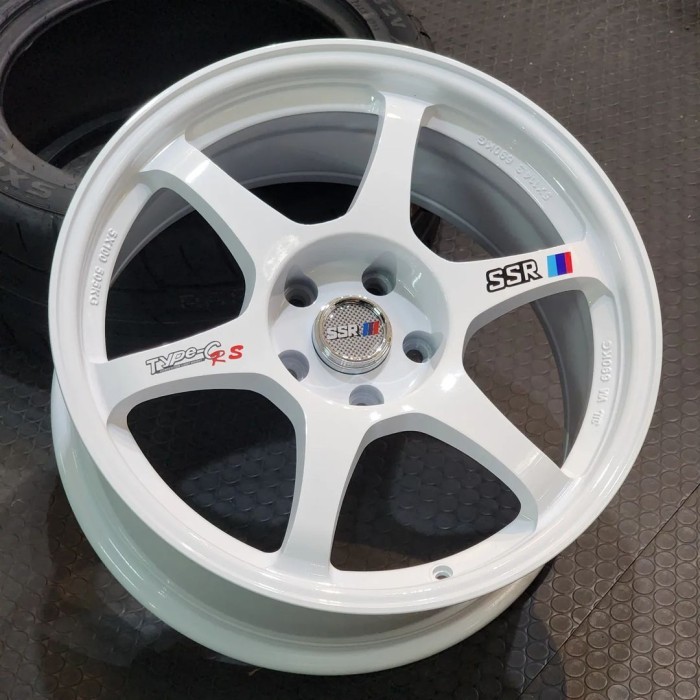 VELG RACING R18 SSR TYPE C LEBAR 8,5 ET 22 VELG MOBIL RING 18 PUTIH