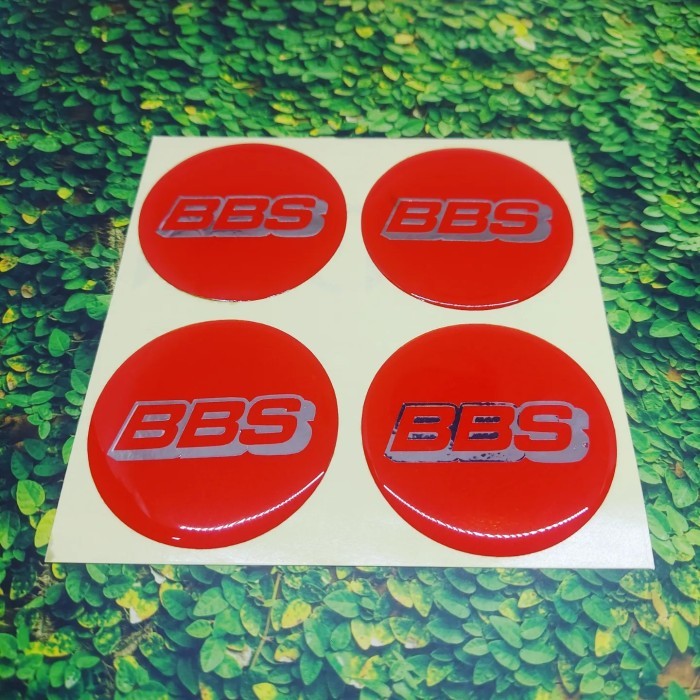 CUTTING STICKER TIMBUL BBS UNTUK DOP TUTUP VELG RACING MOBIL 55MM
