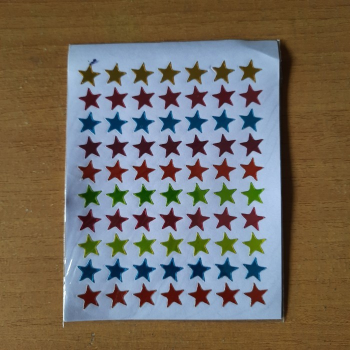 Sticker Reward Bintang PER LEMBAR Stiker Reward Anak PAUD TK