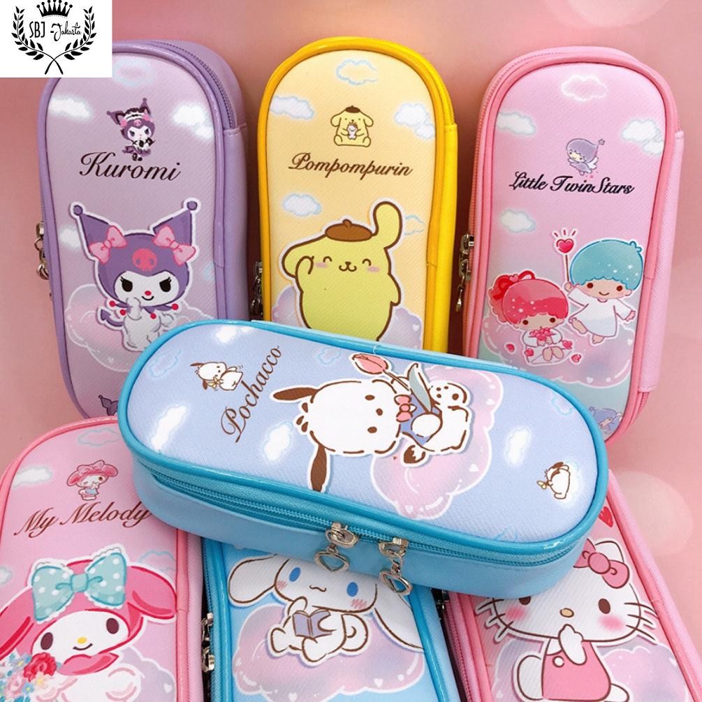 

PJJ-1621 Tempat Pensil Kotak Pensil karakter Sanrio kuromi melody cinnamoroll bahan TPU leather waterproof Berkualitas