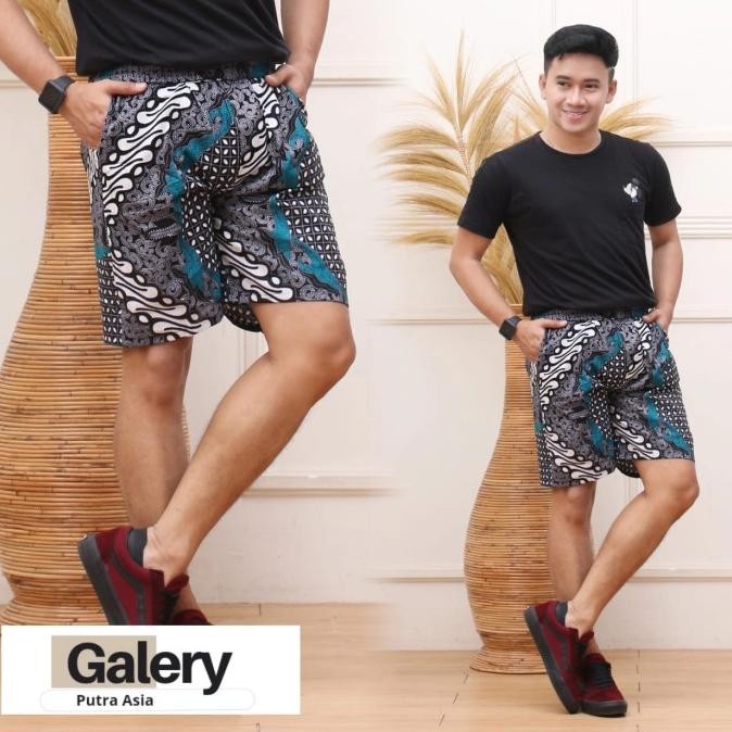 celana pendek batik pria jogja TKY