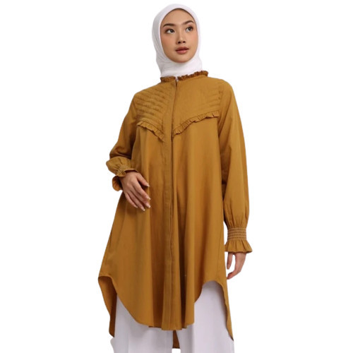 Elzatta Long Tunik Katun Smock Tunik Polos Terbaru