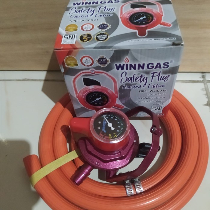 Regulator Golden Vist Winn Gas Selang Gas Lpg 700 Psi Orange