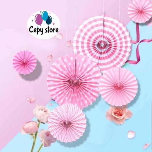 

VIRAL Paper Fan Pink Set / Paper Fan Baby Pink Set dh-68