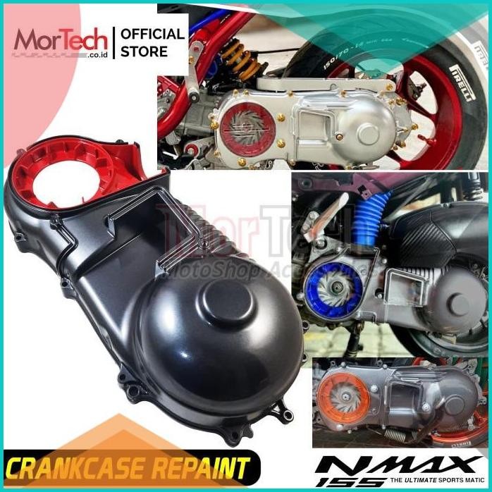 Crankcase Blok Bak CVT Repaint Silver Nmax Old/New - Aerox Asli Yamah