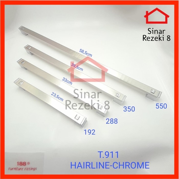 Laci - Handle Tarikan 911 Gagang Laci Pintu Lemari Dapur Silver Minimalis