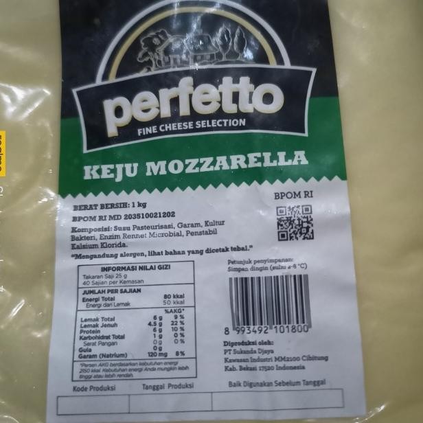 Keju Mozarella 1 Kg