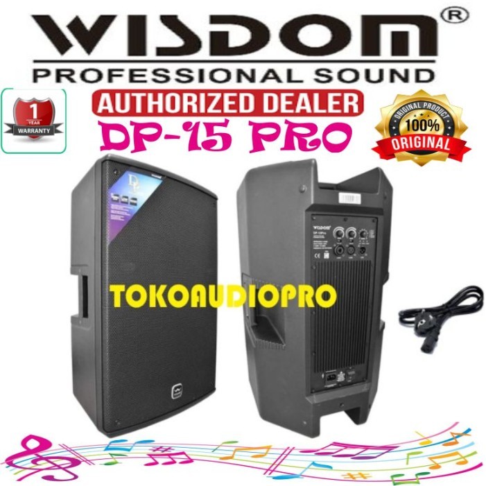 wisdom proaudio dp15pro dp-15 pro dp 15pro speaker aktif
