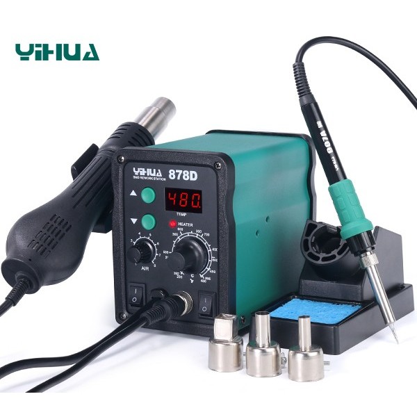 newstok SOLDER UAP / BLOWER DAN SOLDER YIHUA 878D DIGITAL ORIGINAL