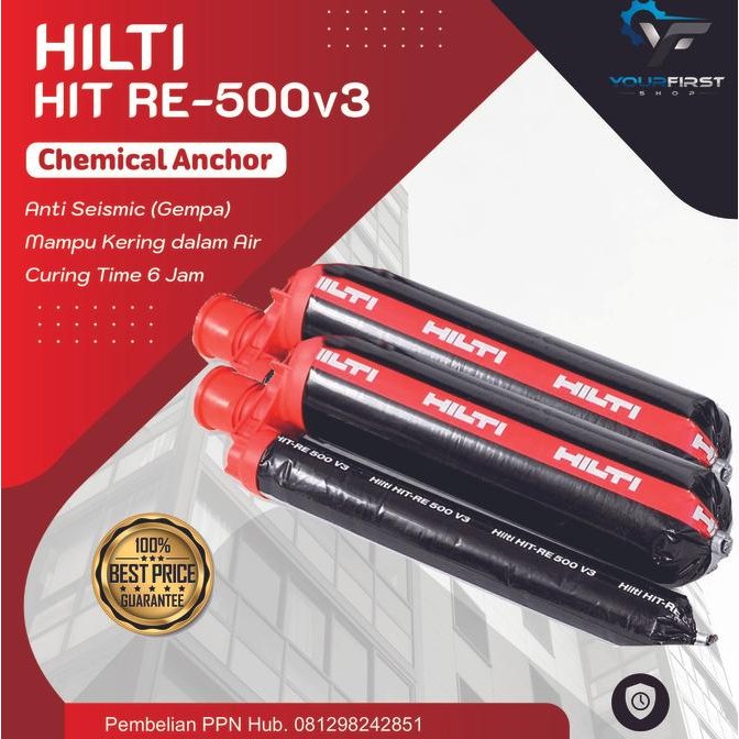 

HILTI HIT RE 500 / 500 ml LEM BETON CHEMICAL LEM ANGKUR & REBAR