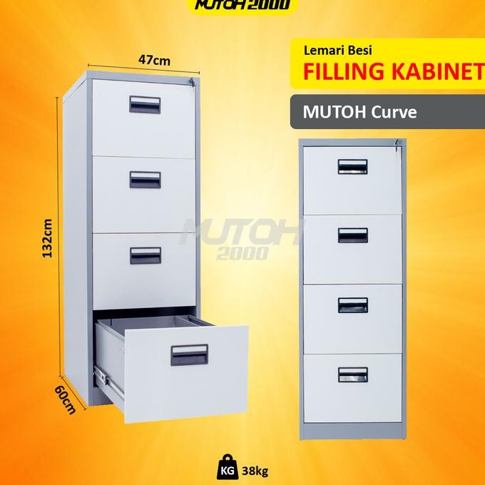 

filling cabinet kabinet besi 4 laci 4 susun FC-4L