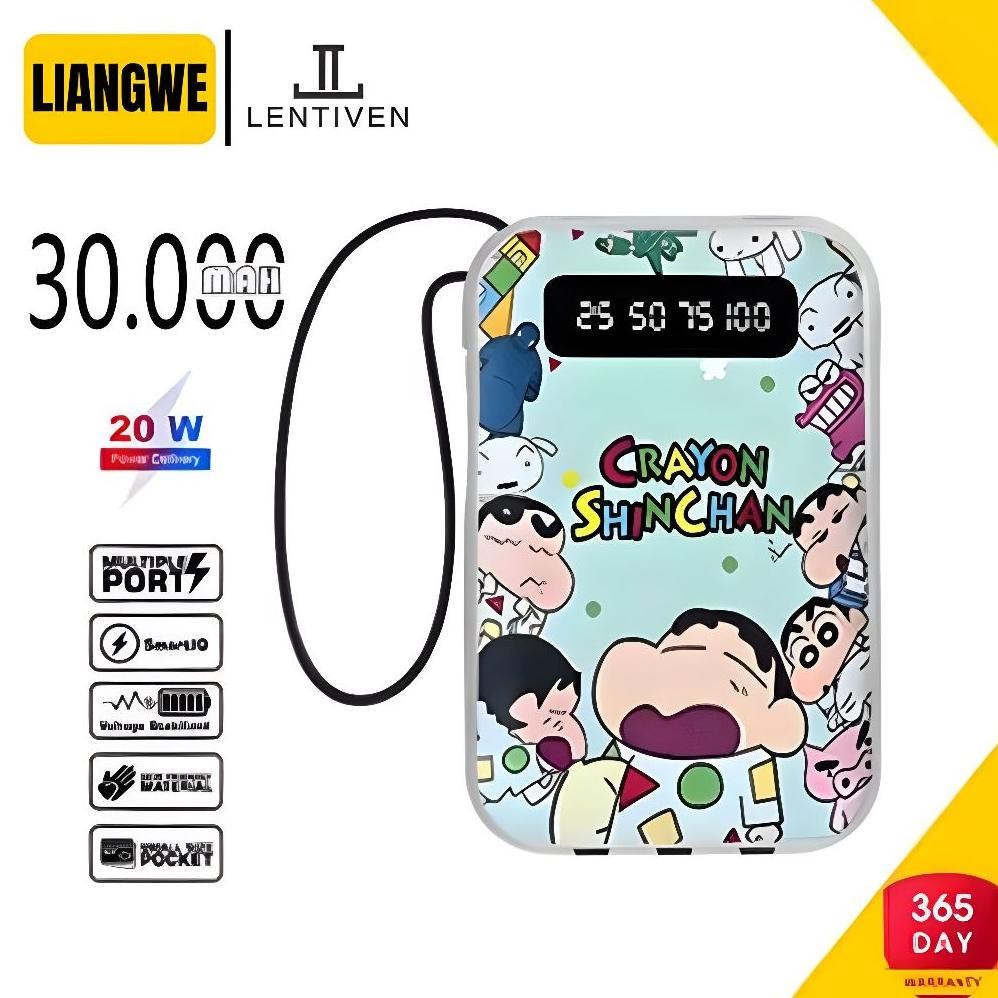 Powerbank Fast Charging 30000Mah Mini With 4 Kabel Data Usb Fast Charging Bg Powerbank Murah Wireles