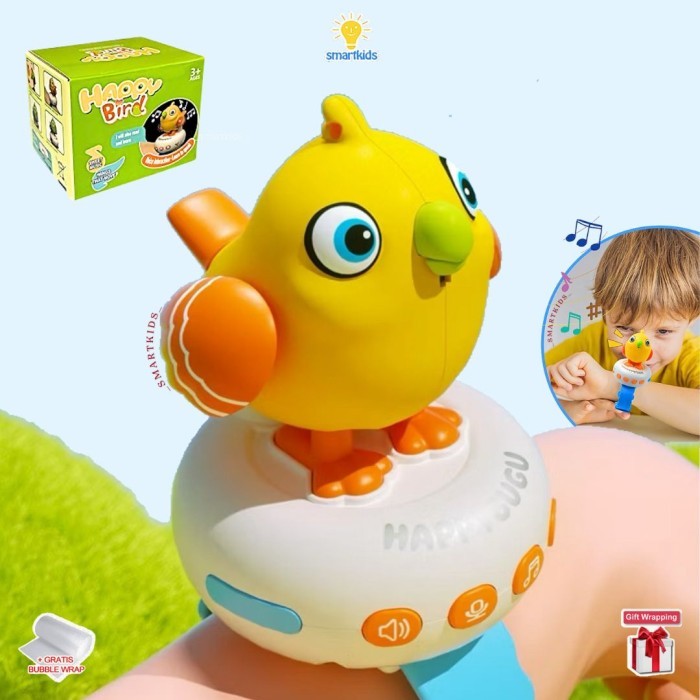 

Baru - Mainan Talk Bird Watch Jam Tangan Burung Melatih Anak Bicara Interaksi Musik Rekam Suara Usb
