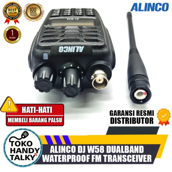 Alinco Dj W58 Dualband Waterproof Ip67 Ht Alinco Dj W-58 W 58 Original