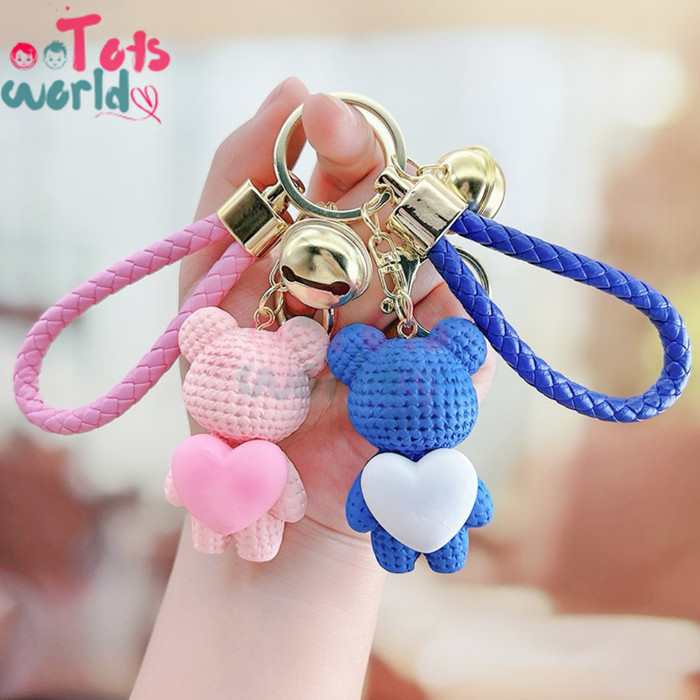 

Beli - Gantungan Kunci Bear Love Couple Keychain Beruang Hati Lucu Mewah Gantungan Kunci Tas Rumah