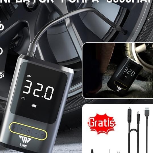 Tnw Car Air Pump Tire Inflator Portable Pompa Ban Mobil Pompa Angin