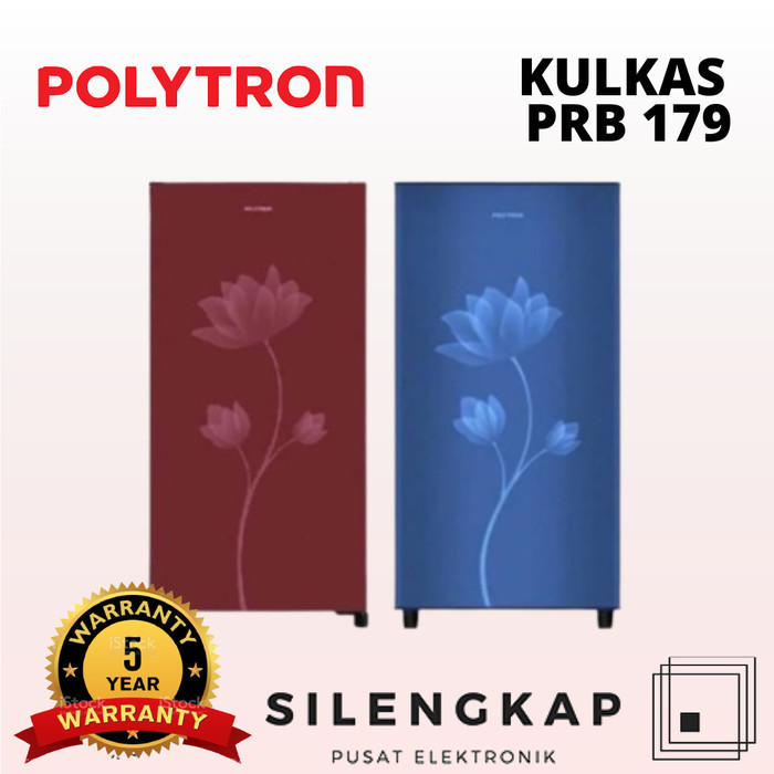 Ready KULKAS 1 PINTU POLYTRON PRB 177 MOTIF GARANSI RESMI