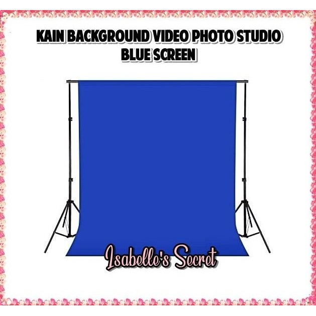 (:(:(:(] Kain Background Biru Pas Foto Tebal / Backdrop Blue Screen Studio