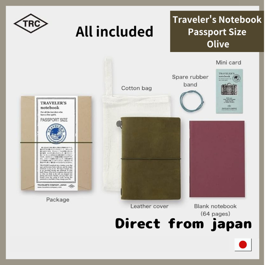 

Buku Catatan Pelancong Ukuran Paspor Edisi Terbatas dengan Kartu Olive 15343006 disertakan.,【Langsung dari Jepang】 |9mIoxsne|