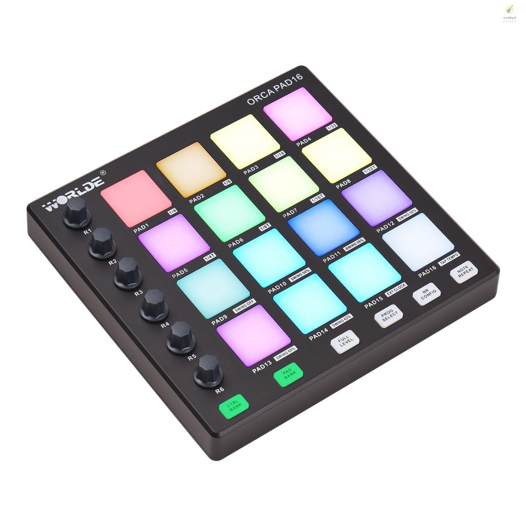 

[musb] Mesin Pembuat Beat Pengontrol MIDI WORLDE 6 Kenop yang Dapat Ditentukan Tombol Ulangi Catatan Tingkat Penuh dan Perangkat Lunak Produksi Bantalan Pengontrol MIDI Mini Portabel USB untuk Musik Pemula |E8F89853|