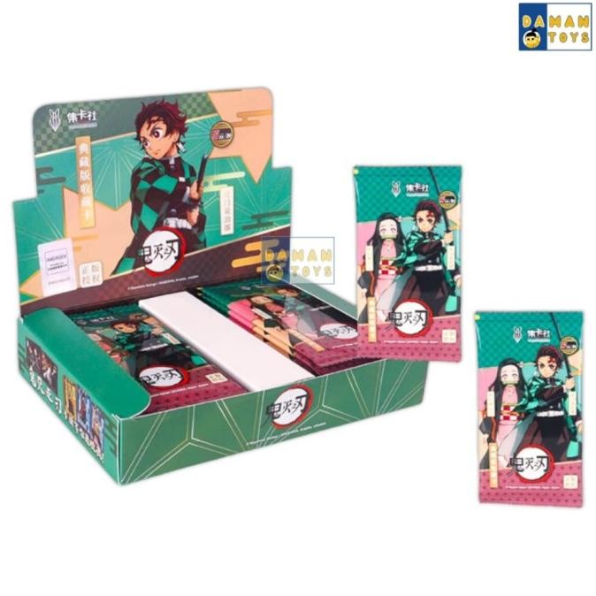 100Pcs Kartu Anime Demon Slayer 1 Box Grosir Card Kimetsu No Yaiba