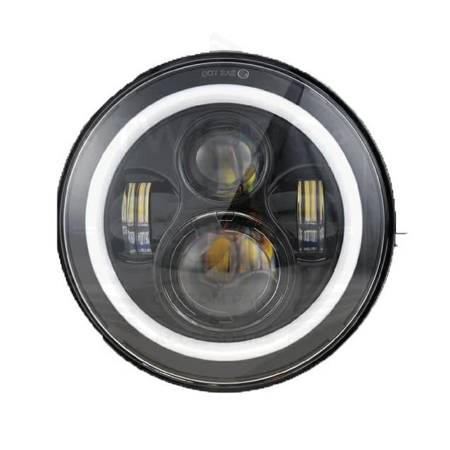 Lampu Led Daymaker 7 inch Halo Ring Motor Mobil Harley Jeep