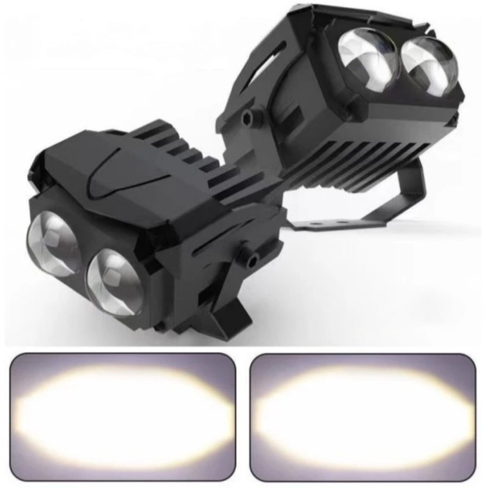 Sepasang Lampu Tembak Led Sorot Laser MT 27 Motor Mobil Vinyx