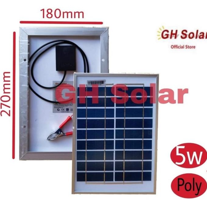 Diminati Solar Panel 5Wp Poly Crystalline Panel Surya 5Wp Poly