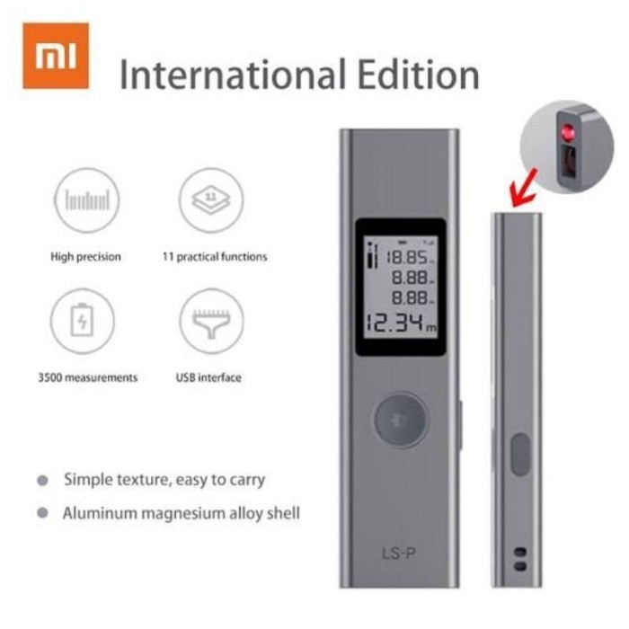 

newgan!! DUKA LS-5 40m Laser Range Finger Measurement Meteran Digital LS5 LS 5