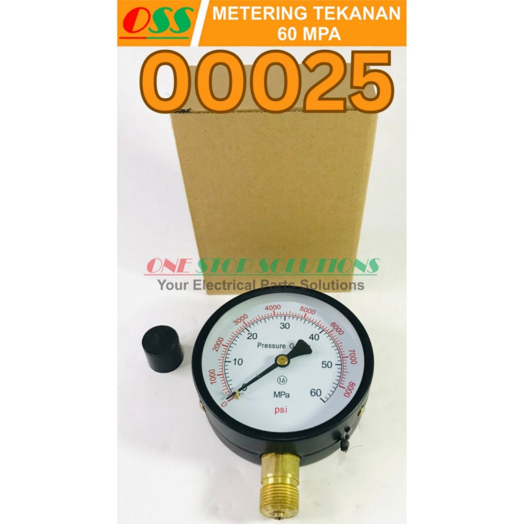 newgan TEST NOZZLE PRESSURE GAUGE METER S60H METERING TEKANAN 60 MPA 8000 PSI