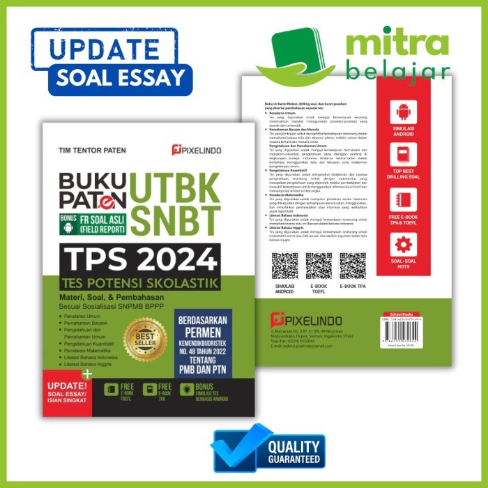 

Buku Paten Tes UTBK SNBT TPS SBMPTN SNPMB 2024