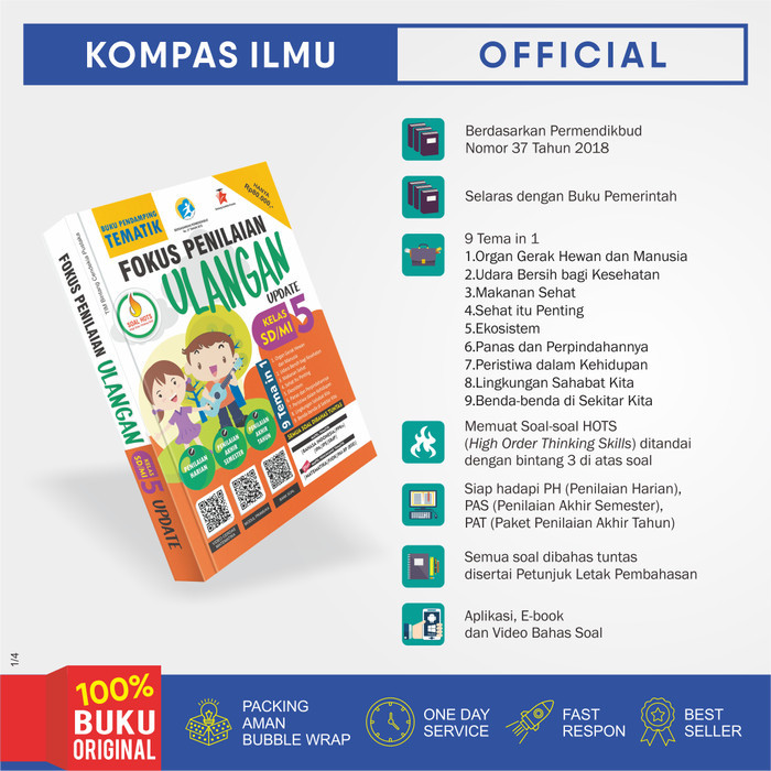 

BUKU FOKUS PENILAIAN ULANGAN SD/MI Kelas 5 -Pendamping Tematik-