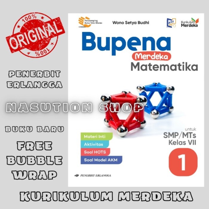 

Buku Bupena Matematika Kelas 1 / 7 VII SMP Erlangga Kurikulum Merdeka