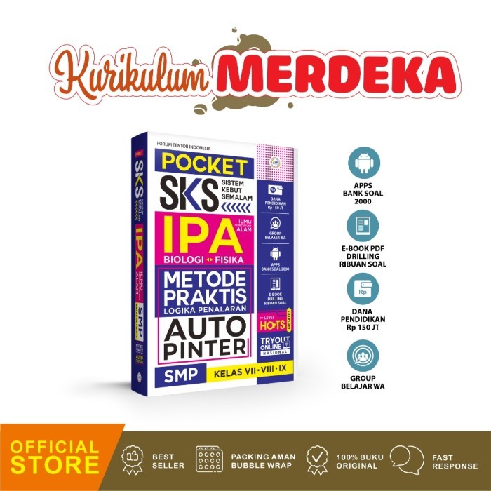 

POCKET SKS IPA SMP BEST SELLER TERLENGKAP SOAL HOTS