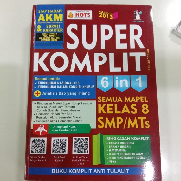 

Buku Kumpulan Soal Kelas 8 SMP Siap Hadapi AKM Super Komplit Mapel