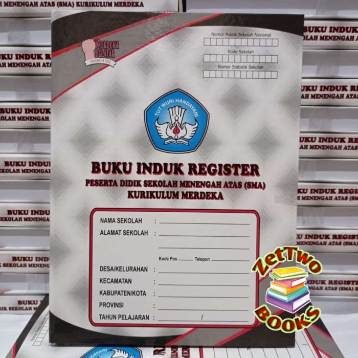 

BUKU INDUK REGISTER PESERTA DIDIK SMA KURIKULUM MERDEKA