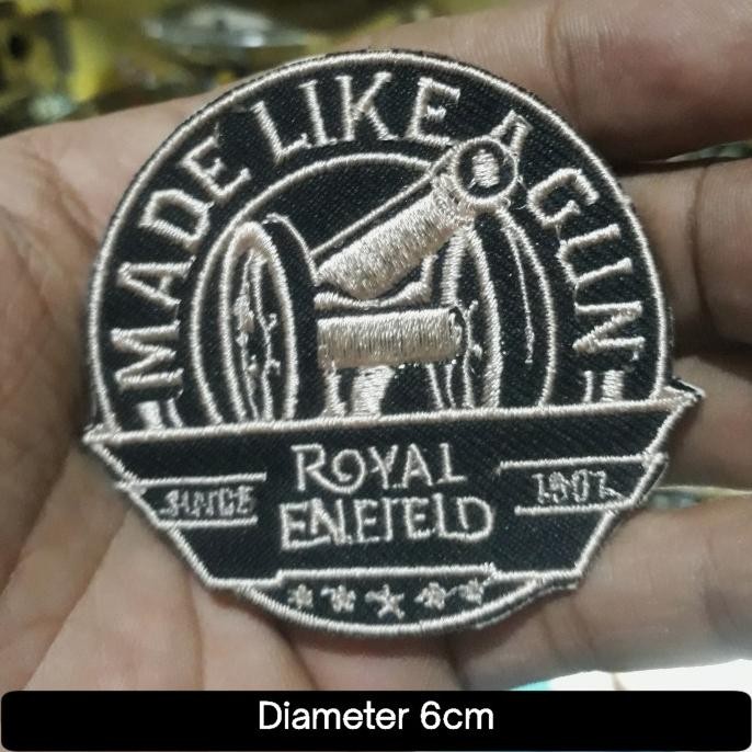 

/////] BADGE BORDIR ROYAL ENFIELD/Patch ukuran Kecil/patch bordir/emblem bord