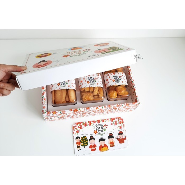 

(3Toples350 - Haoyun) Dus Kue Kering Imlek Cny Sincia Iamcili [10Set] Terbaik