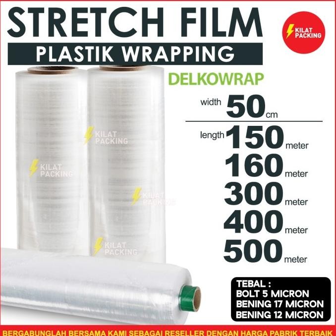 Stretch Film Bening / Plastik Wrapping Barang Plastic Wrap 50CM SATUAN
